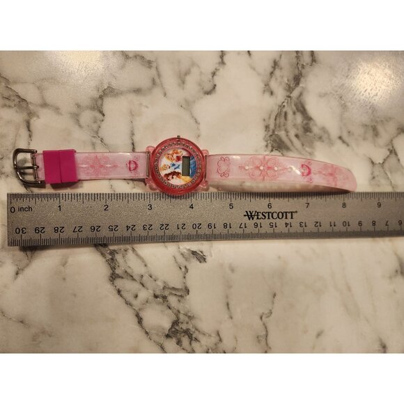 Disney Princess Girls Pink Digital Watch With Rhinestone Bezel & Printed Band - Picture 5 of 6